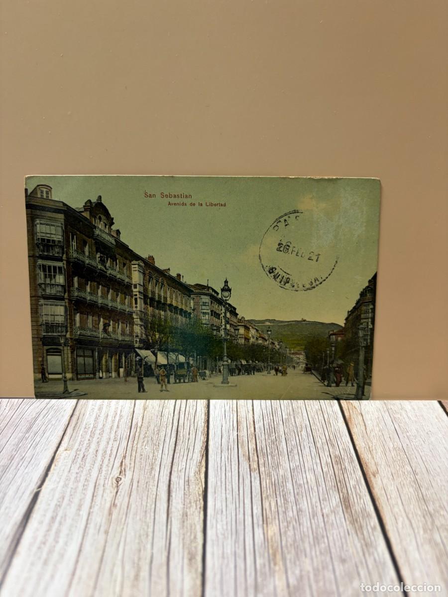 Postales: TARJETA POSTAL. SAN SEBASTIAN. AVENIDA DE LA LIBERTAD. DR. RENKLER CO. LEIPZIG