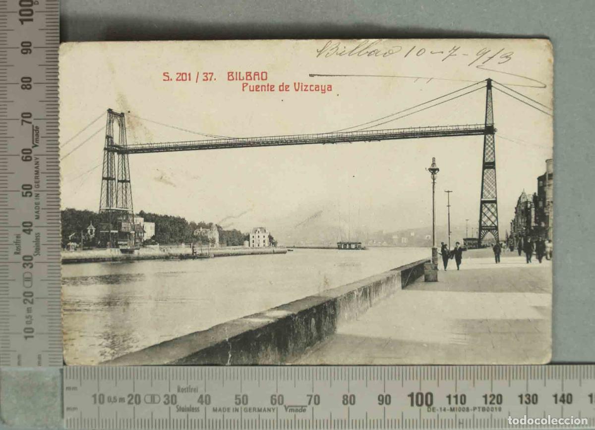 Postales: POSTAL. Bilbao - Puente de Vizcaya - Portugalete - Las Arenas - Hauser y Menet