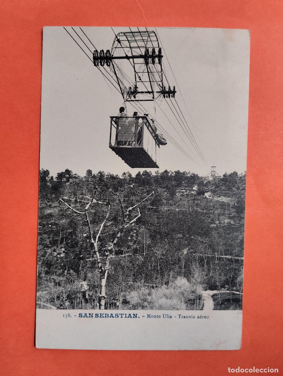 Postales: GUIP&Uacute;ZCOA. SAN SEBASTI&Aacute;N. MONTE ULIA, TRANV&Iacute;A AEREO. GALARZA