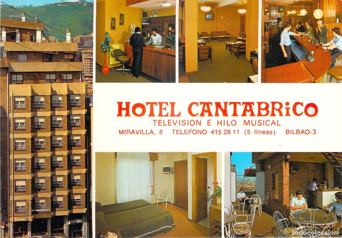 Postales: Postal Multivista del Hotel Cant&aacute;brico en Bilbao
