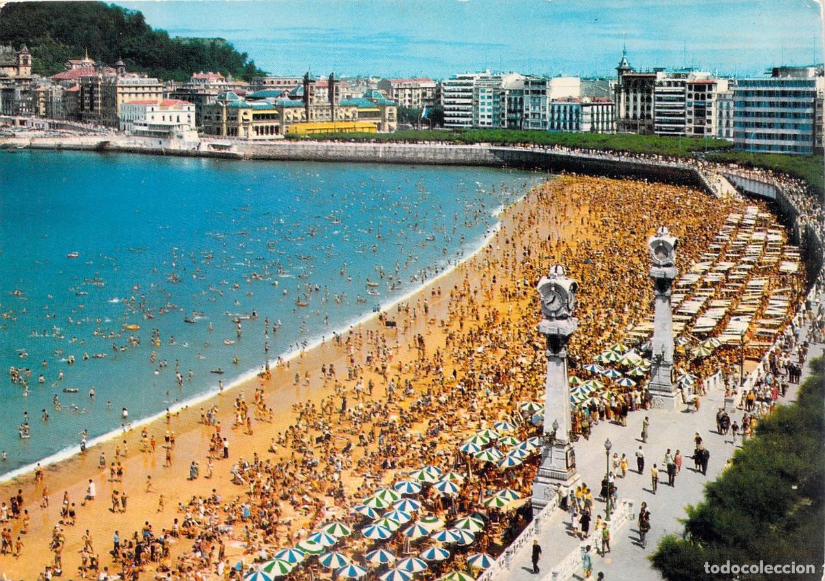 Postales: Postal de la Playa de la Concha en San Sebasti&aacute;n - Foto 1