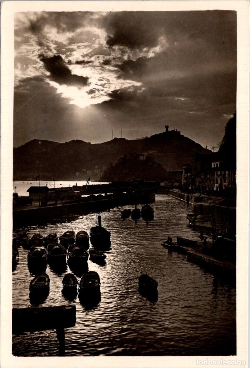 Postales: San Sebasti&aacute;n - Puerto de pescadores - Efectos del sol - Galarza 254 - 140x94mm