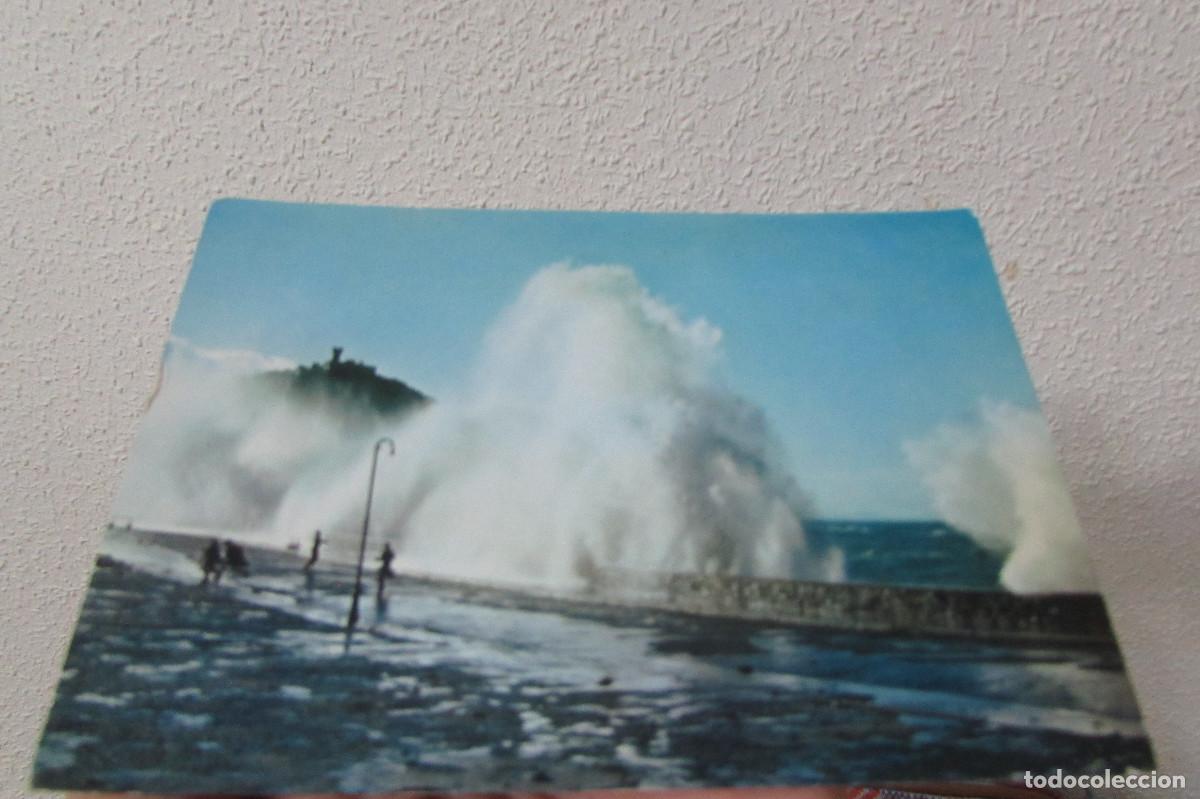 Postales: postal Pais Vasco San Sebastian Temporal escrita