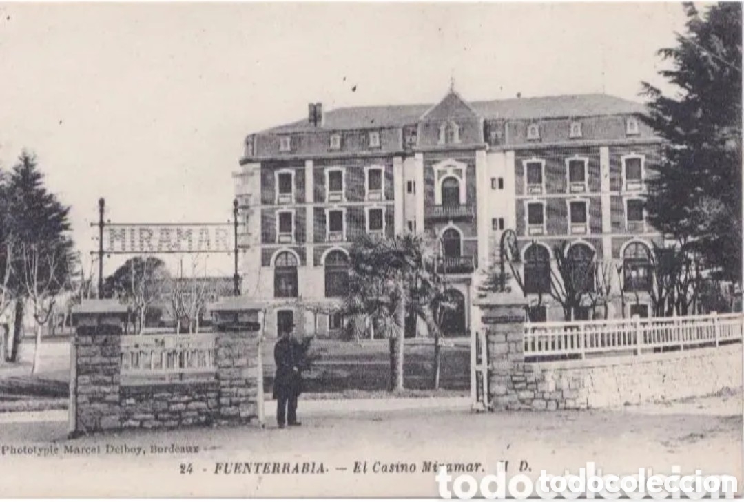 Postales: FUENTERRAB&Iacute;A (GUIP&Uacute;ZCOA) - EL CASINO MIRAMAR - PHOTOTYPIE MARCEL DELBOY, BORDEAUX
