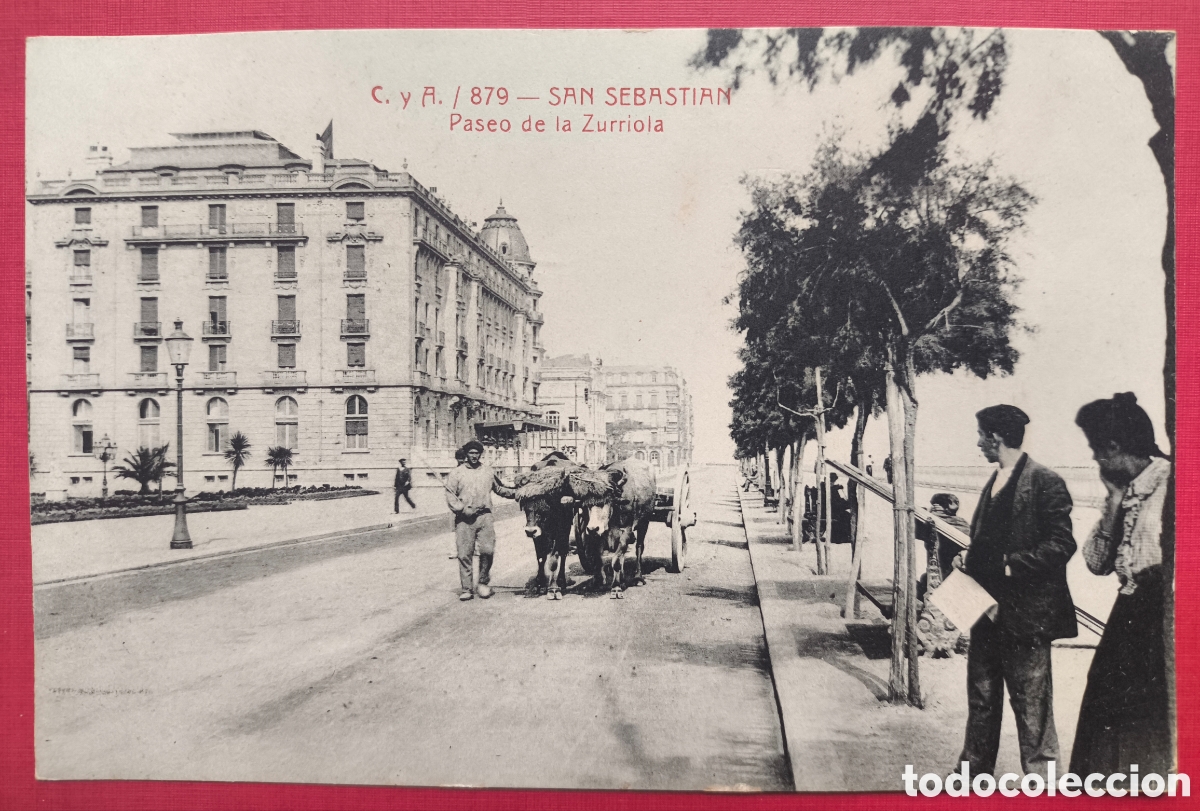 Postales: SAN SEBASTI&Aacute;N PASEO ZURRIOLA POSTAL CIRCULADA GUIP&Uacute;ZCOA 1915