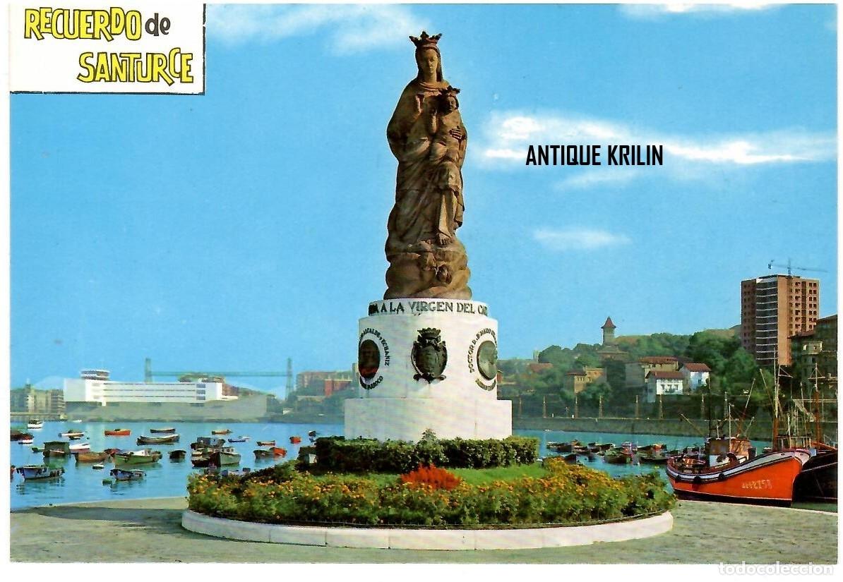 Postales: SANTURCE N&ordm; 7383 MONUMENTO VIRGEN DEL CARMEN / BEASCOA -SAN CAYETANO / SIN FRANQUEAR