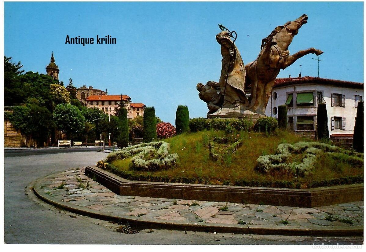 Postales: FUENTERRABIA / MONUMENTO A SAN JUAN DE DIOS / ZERKOWITZ SERIE 96 N&ordm; 513 / SIN FRANQUEAR
