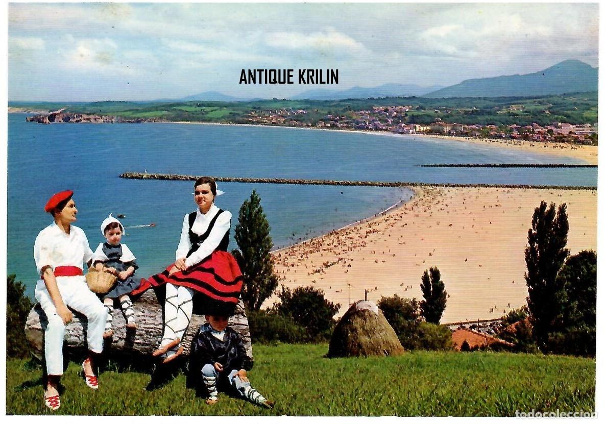 Postales: FUENTERRABIA N&ordm; 40 LA PLAYA , AL FONDO HENDAYA / EDI. MANIPEL - NAYLLA / SIN FRANQUEAR