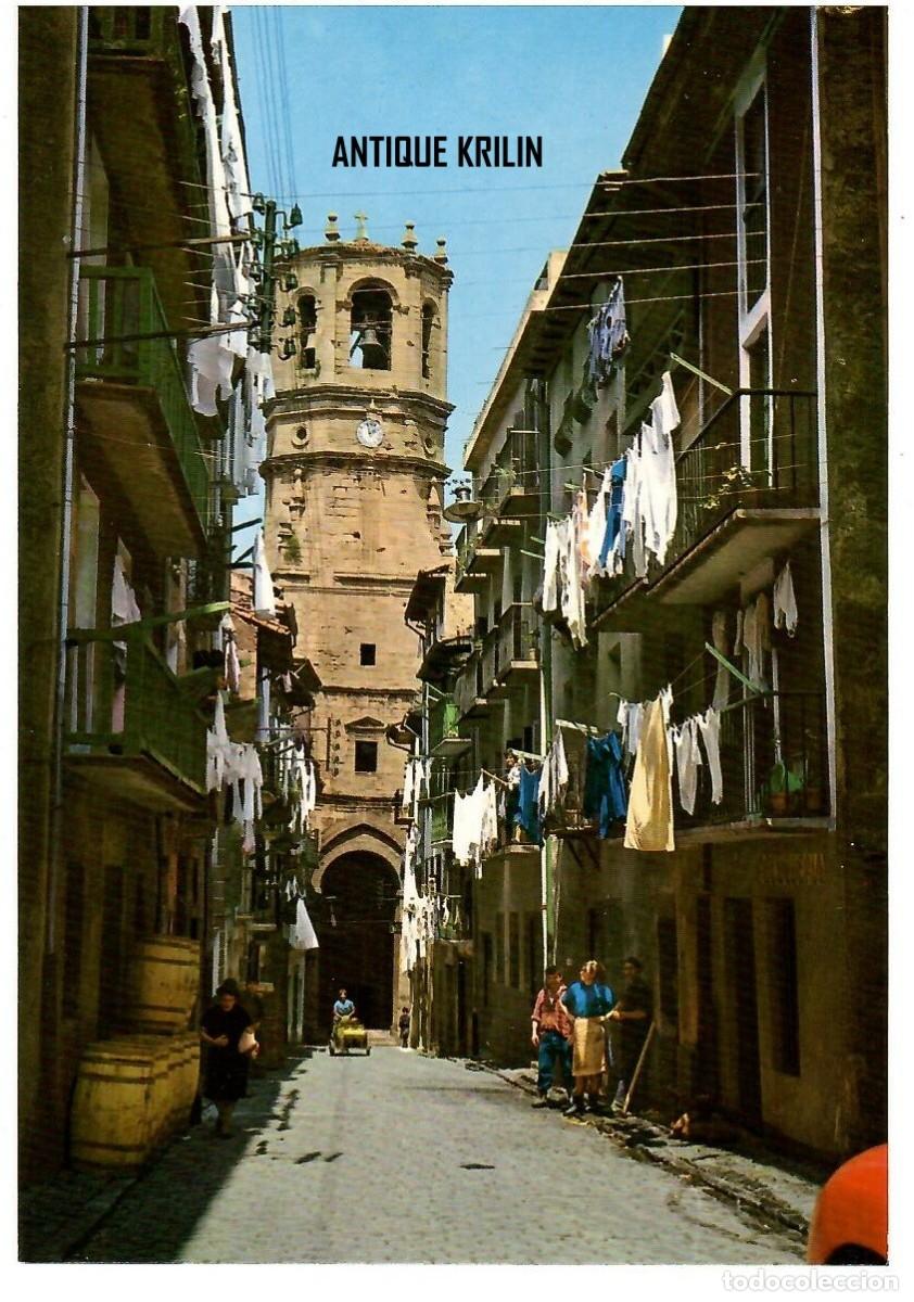 Postales: GUETARIA N&ordm; 22 IGLESIA DE SAN SALVADOR Y CALLE MAYOR / FOTO GAR / SIN FRANQUEAR