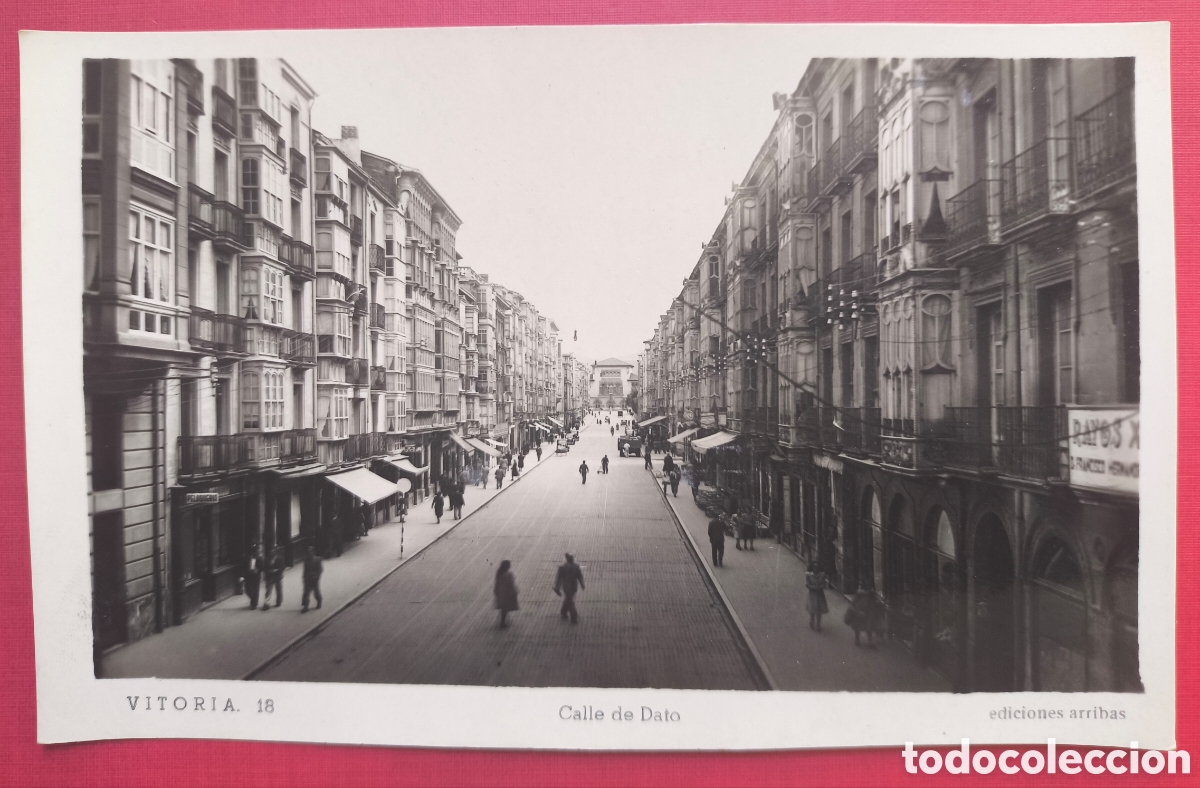 Postales: VITORIA CALLE DATO POSTAL FOTOGR&Aacute;FICA ANIMADA VITORIA C. 1955