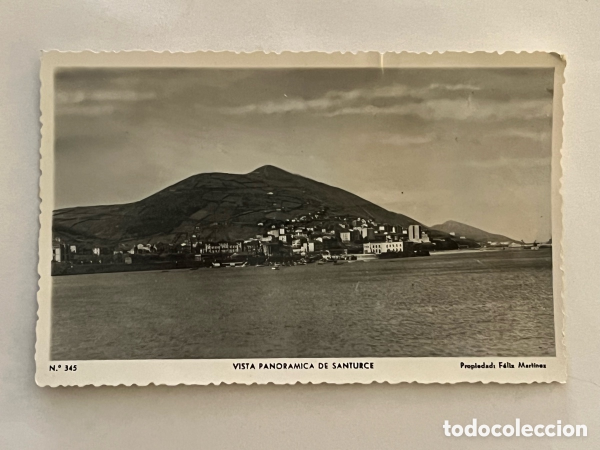 Postales: SANTURCE (Vizcaya) Postal No.345, Vista panor&aacute;mica de Santurce. Edic., Felix Martinez. Circulada