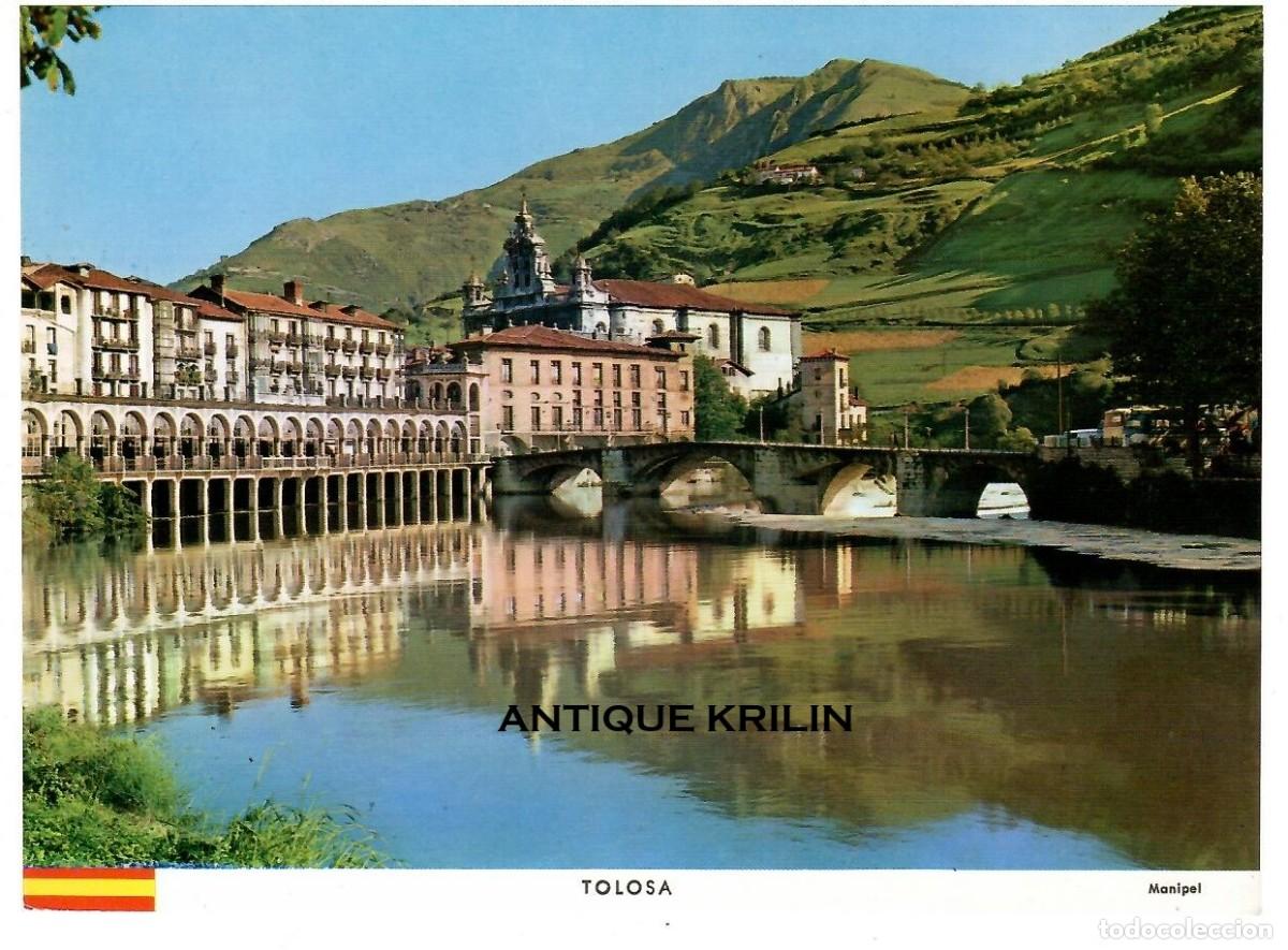 Postales: TOLOSA N&ordm; 3 VISTA PARCIAL Y RIO ORIA / EDICION MANIPEL / SIN FRANQUEAR