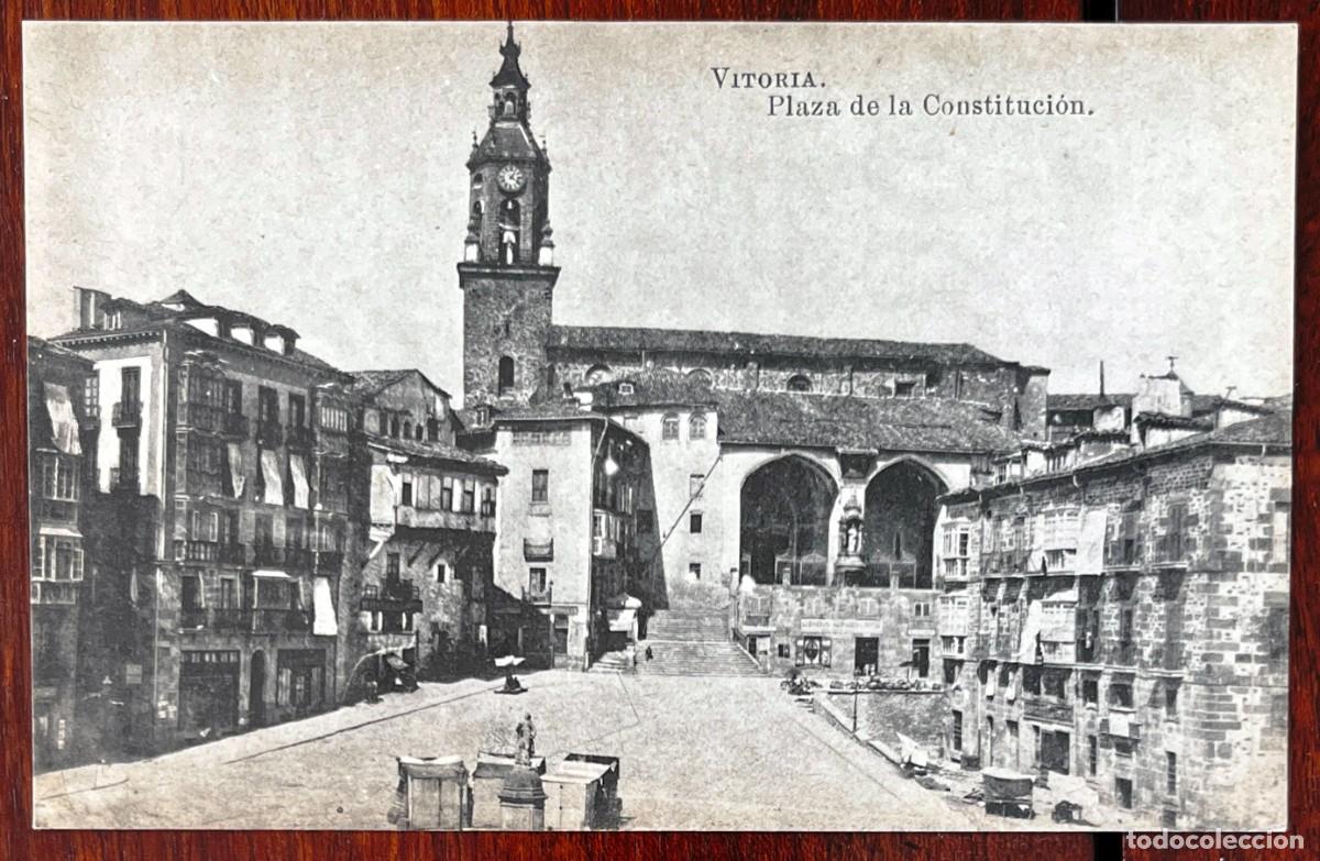 Postales: VITORIA, PLAZA DE LA CONSTITUCION, ED. ESPA&Ntilde;A MONUMENTAL E HISTORICA, SERIE XV, NUM 88, FOTOTIPIA LA