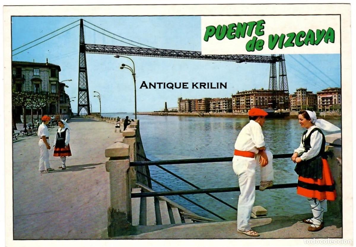 Postales: LAS ARENAS Y PORTUGALETE N&ordm; 187 PUENTE DE VIZCAYA / EXCL. SAN CAYETANO / SIN FRANQUEAR