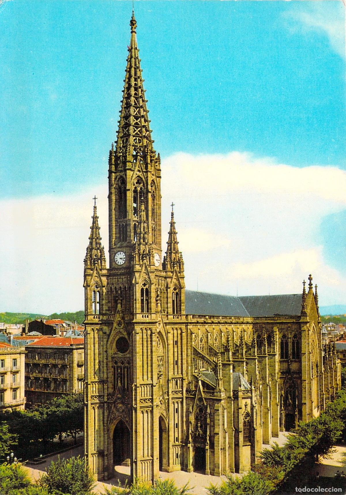 Postales: Postal de la Catedral del Buen Pastor en San Sebasti&aacute;n