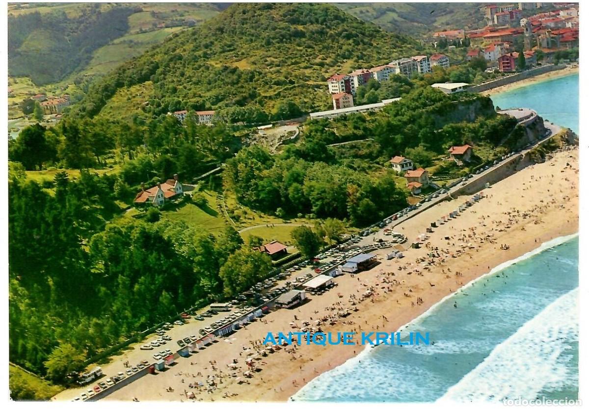 Postales: LEQUEITIO N&ordm; 439 VISTA AEREA DE LA PLAYA / EDICIONES ALARDE / SIN FRANQUEAR PERO ESCRITA