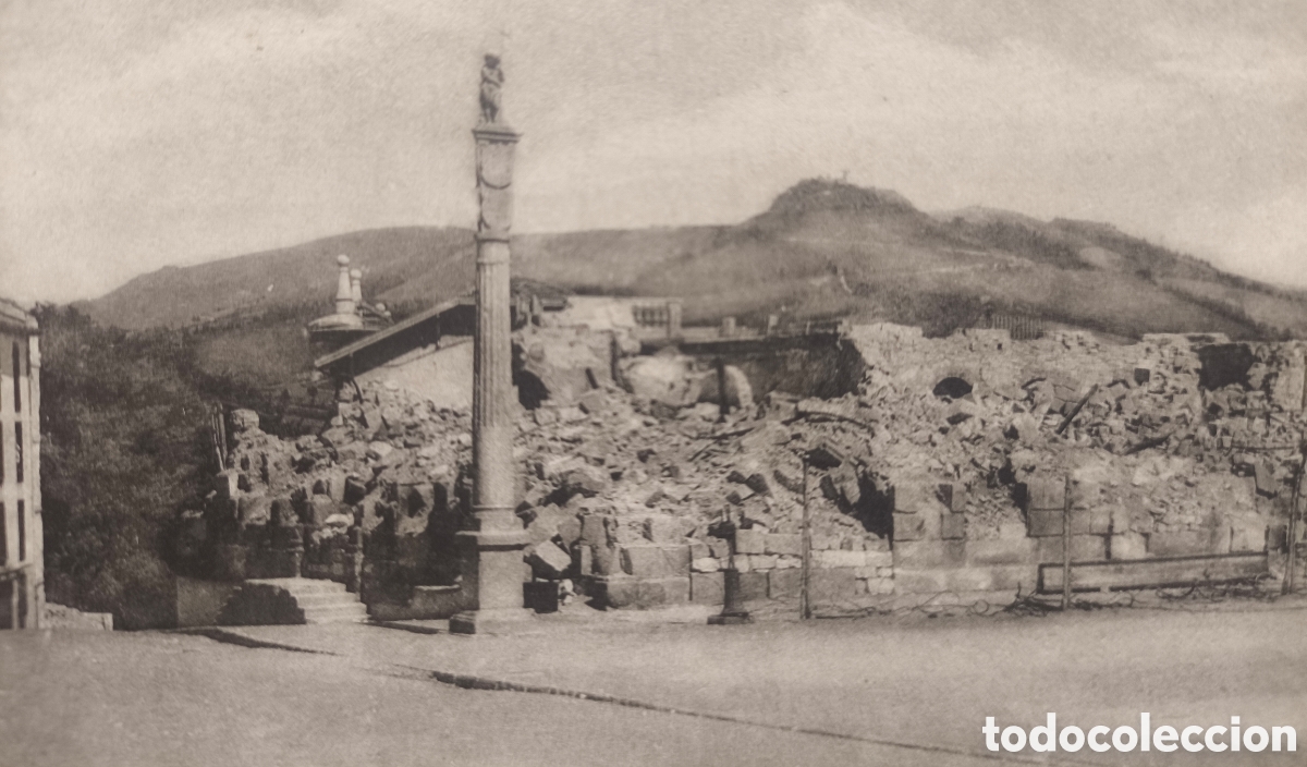 Postales: IR&Uacute;N PLAZA SAN JUAN DESPU&Eacute;S DEL INCENDIO POSTAL FOTOTIPIA GUIP&Uacute;ZCOA 1936