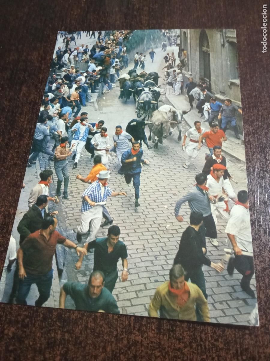 Postales: Pamplona .Fiestas de San Fermin.El Encierro.