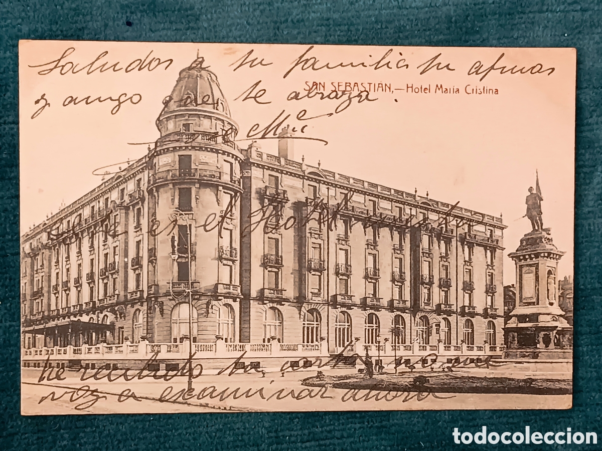 Postales: SAN SEBASTI&Aacute;N. Hotel Mar&iacute;a Cristina