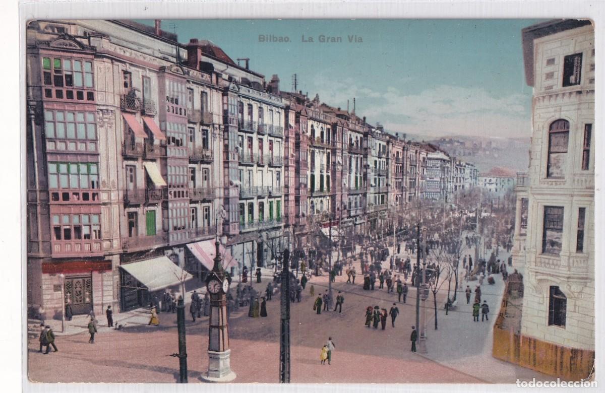 Postales: Bilbao La Gran Via. L G Sin circular.