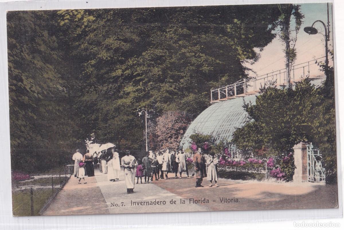 Postales: N&ordm;7 Invernadero de la Florida Vitoria. Edici&oacute;n de la Librer&iacute;a espa&ntilde;ola. Sin circular.