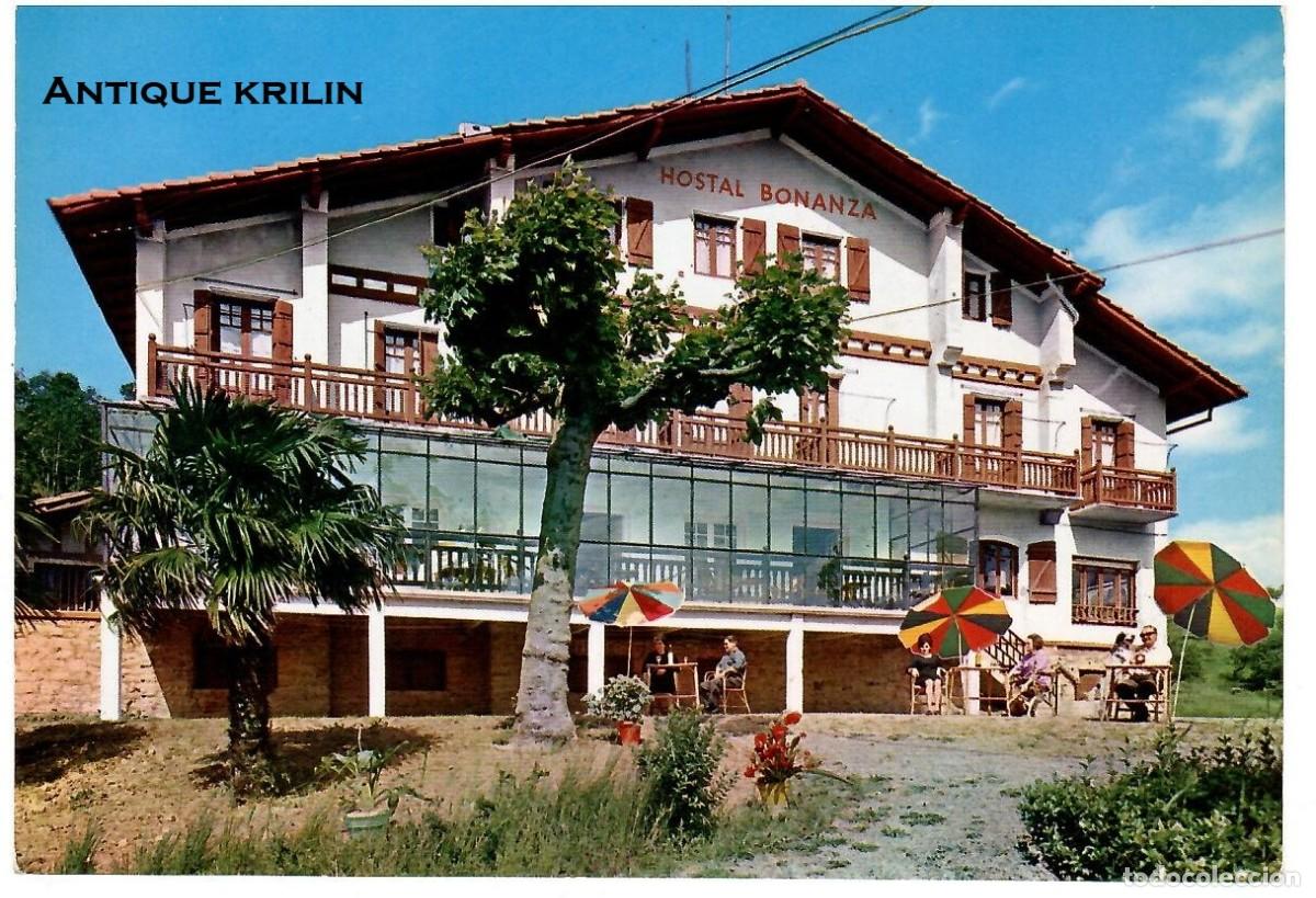 Postales: OYARZUN / HOSTAL BONANZA / RESIDENCIA DE DESCANSO / EDICION MANIPAL / SIN FRANQUEAR