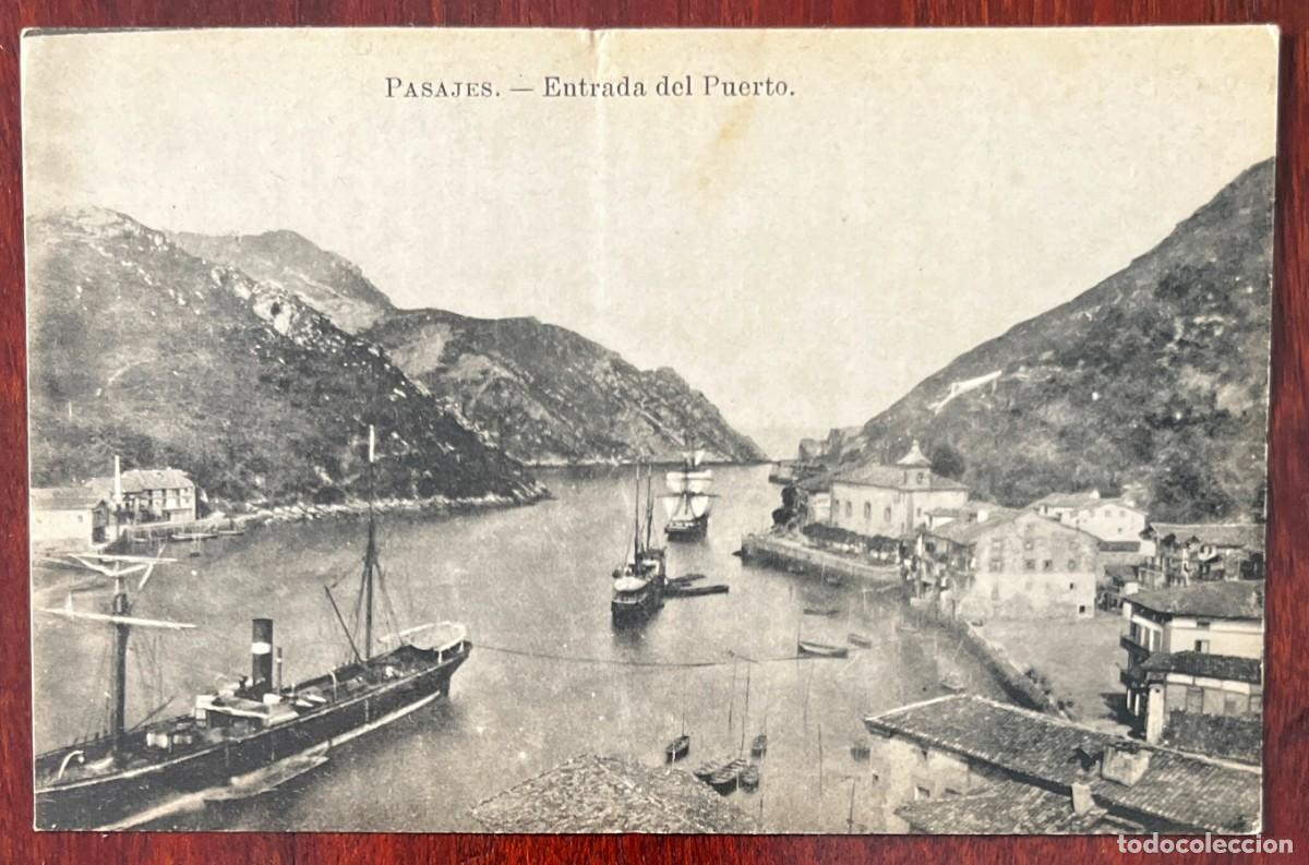 Postales: PASAJES, ENTRADA AL PUERTO, LACOSTE, COLECCION ESPA&Ntilde;A MONUMENTAL E HISTORICA SERIE XV N&ordm; 85