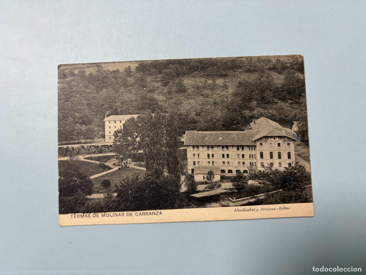 Postales: TARJETA POSTAL. BILBAO. MENDIZABAL Y ARENAZA. TERMAS DE MOLINAR DE CARRANZA. HAUSER Y MENET