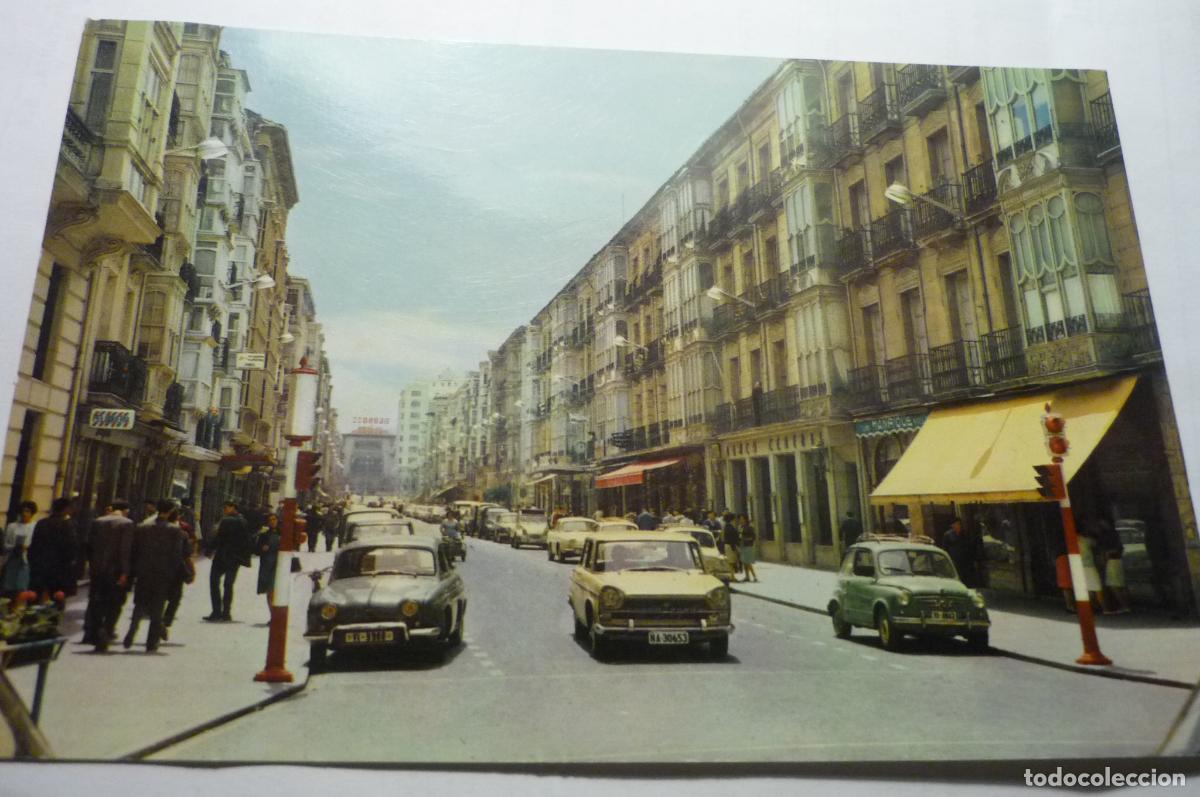 Postales: postal vitoria calle dato circulada coches cm