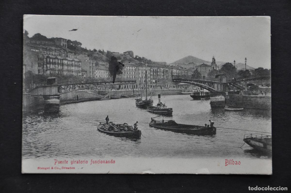 Postales: BILBAO - PUENTE GIRATORIO FUNCIONANDO - Foto 1