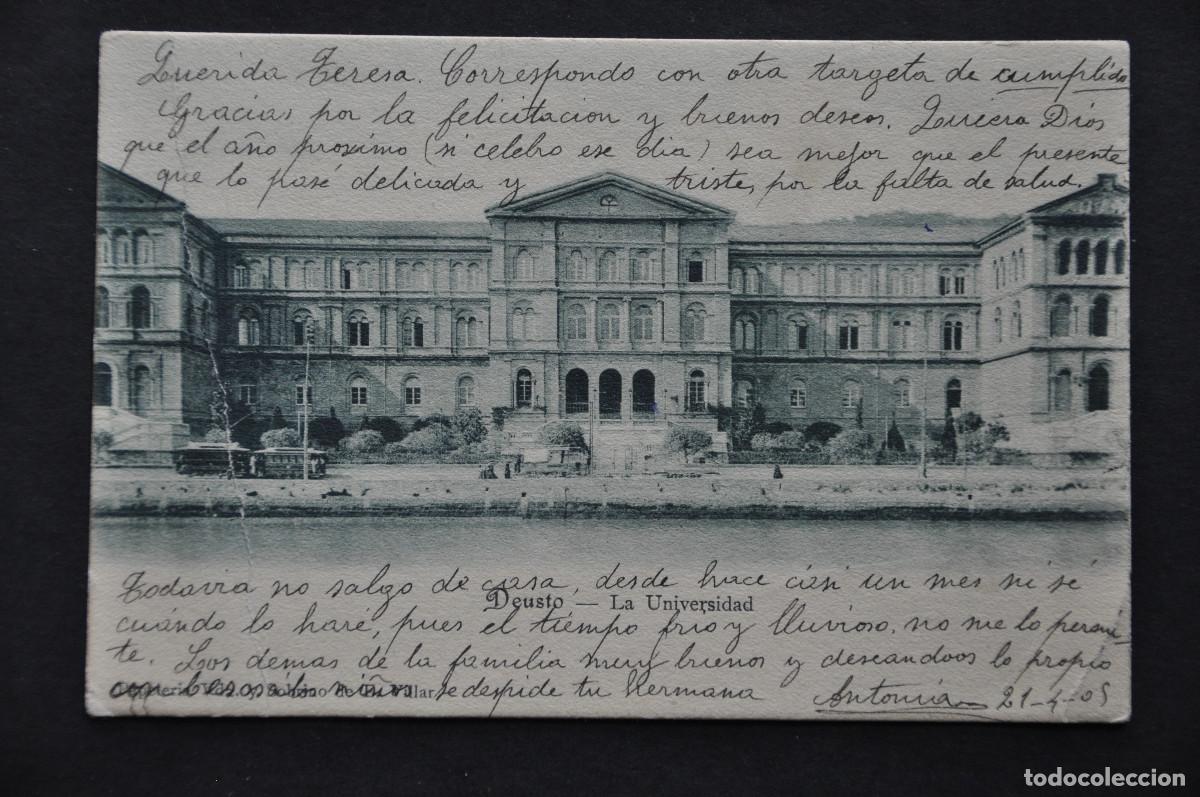 Postales: DEUSTO - LA UNIVERSIDAD - PAPELERIA VIUDA Y SOBRINO DE E. VILLAR
