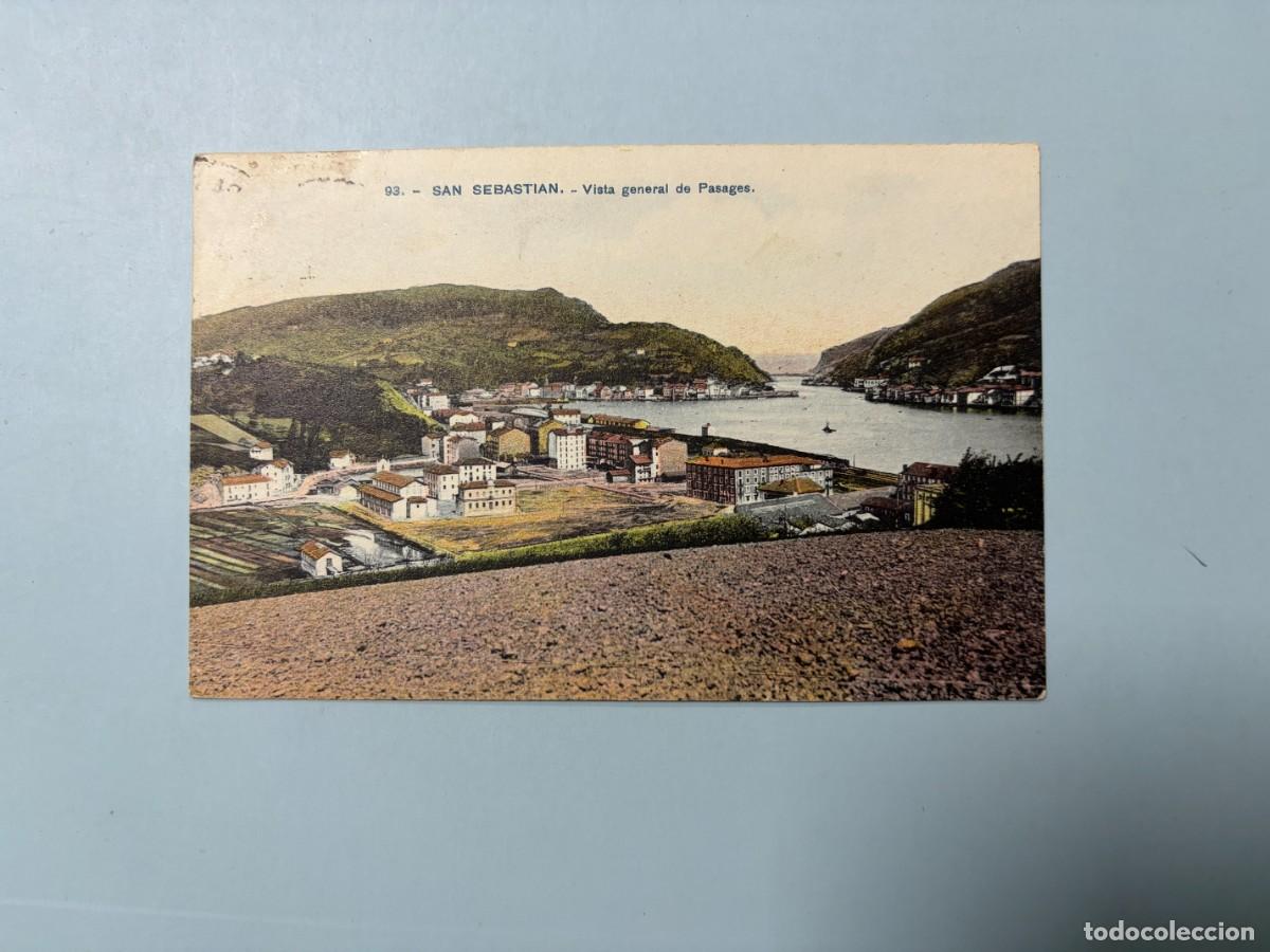 Postales: TARJETA POSTAL. SAN SEBASTIAN. 93.- VISTA GENERAL DE PASAGES. EDICION G. G. GALARZA