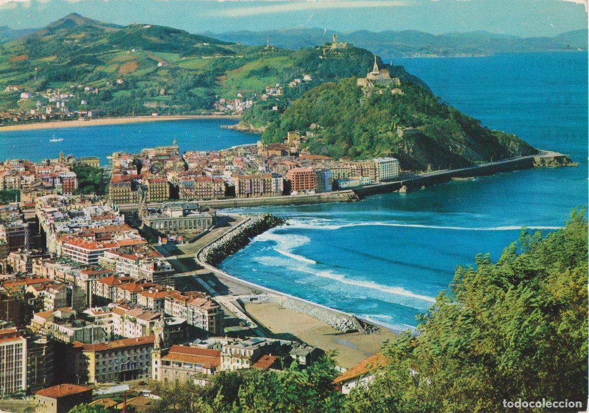 Postales: SAN SEBASTIAN, VISTA DESDE EL MONTE ULIA - FOURNIER - CIRCULADA