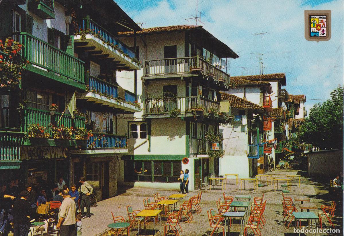Postales: FUENTERRABIA (GUIPUZCOA) CALLE SAN PEDRO Y CASAS T&Iacute;PICA - FUERTES N&ordm;13 - CIRCULADA