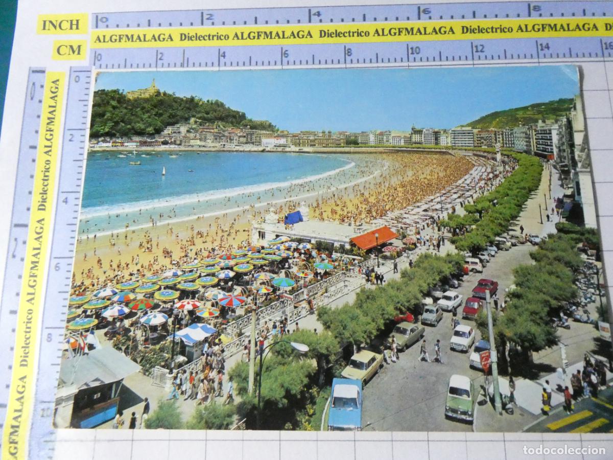Postales: POSTAL DE GUIP&Uacute;ZCOA. A&Ntilde;O 1968. SAN SEBASTIAN PASEO Y PLAYA DE LA CONCHA 63 MANIPEL. 683