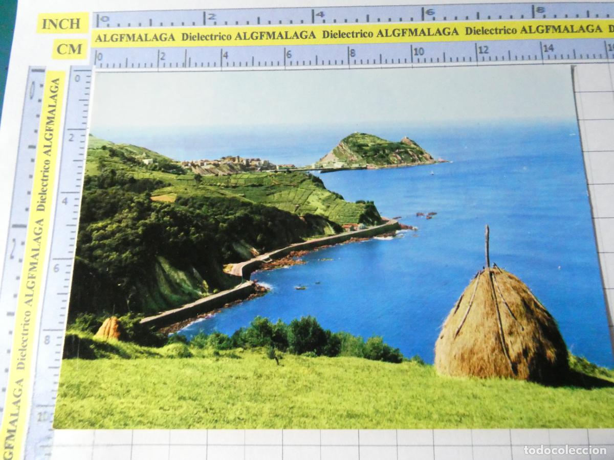 Postales: POSTAL DE GUIP&Uacute;ZCOA. A&Ntilde;O 1964. ZARAUZ CARRETERA DE LA COSTA Y RAT&Oacute;N DE GUETARIA 141 GIF. 684