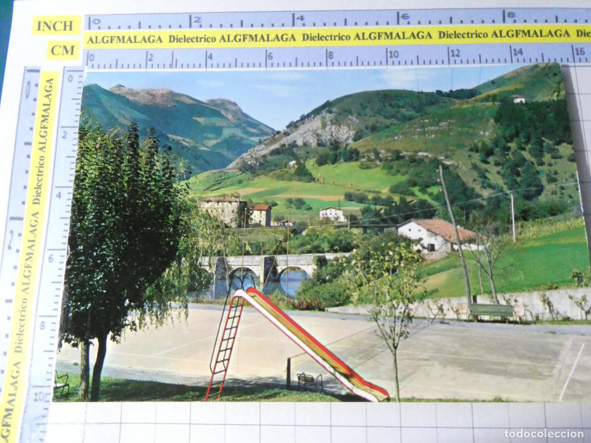 Postales: POSTAL DE GUIP&Uacute;ZCOA. A&Ntilde;O 1966. CESTONA. BELLO RINC&Oacute;N COLUMPIOS TOBOG&Aacute;N. 28 GAR. 700