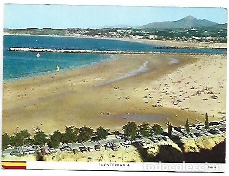Postales: LA PLAYA, AL FONDO HENDAYA.- FUENTERRABIA