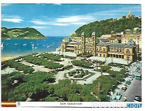 Postales: PARQUE DE ALDERDI-EDER Y AYUNTAMIENTO.- SAN SEBASTIAN