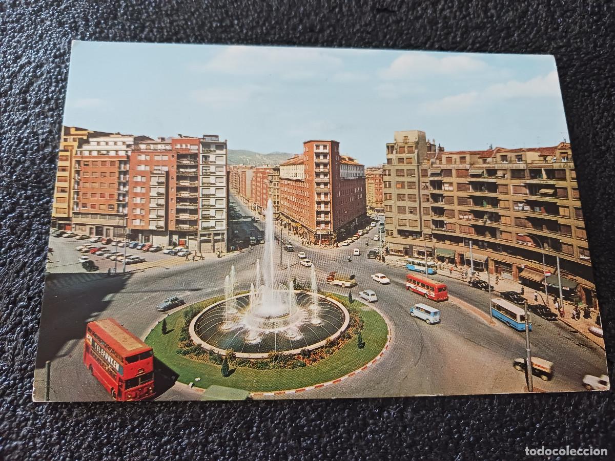 Postales: 100 bilbao, plaza de zabalburu, ed. garrabella, circulada 1970