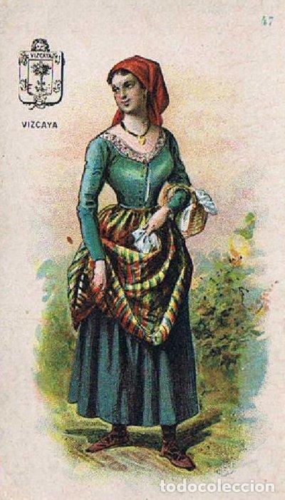 Postales: MUJER DE VIZCAYA. CROMOLITOGRAFIA DE LUIS LABARTA.PRINCIPIOS SIGLO XX. CHOCOLATE JAIME BOIX.