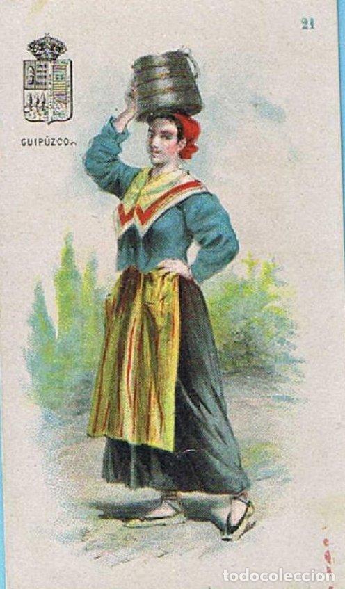 Postales: MUJER DE GUIPUZCOA. CROMOLITOGRAFIA DE LUIS LABARTA.PRINCIPIOS SIGLO XX. CHOCOLATE JAIME BOIX.