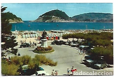 Postales: JARDINES Y PLAYA DE ONDARRETA - ONDARRETA GARDENS AND BEACH.- SAN SEBASTIAN