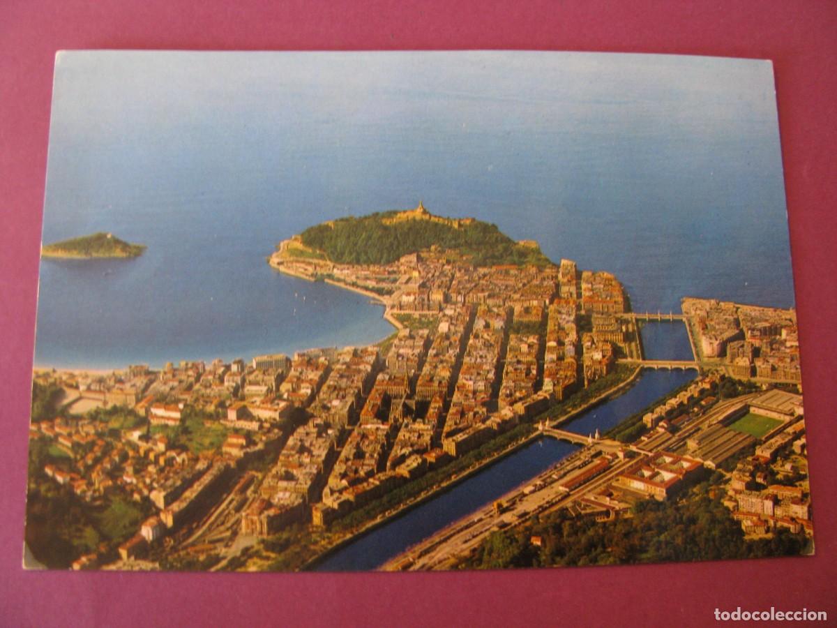 Postales: POSTAL DE SAN SEBASTIAN. VISTA AEREA. ALARDE.