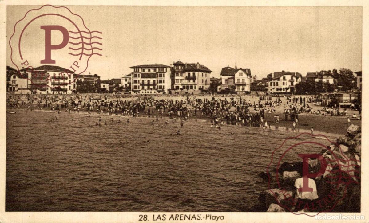 Postales: VIZCAYA. BILBAO. LAS ARENAS. PLAYA.