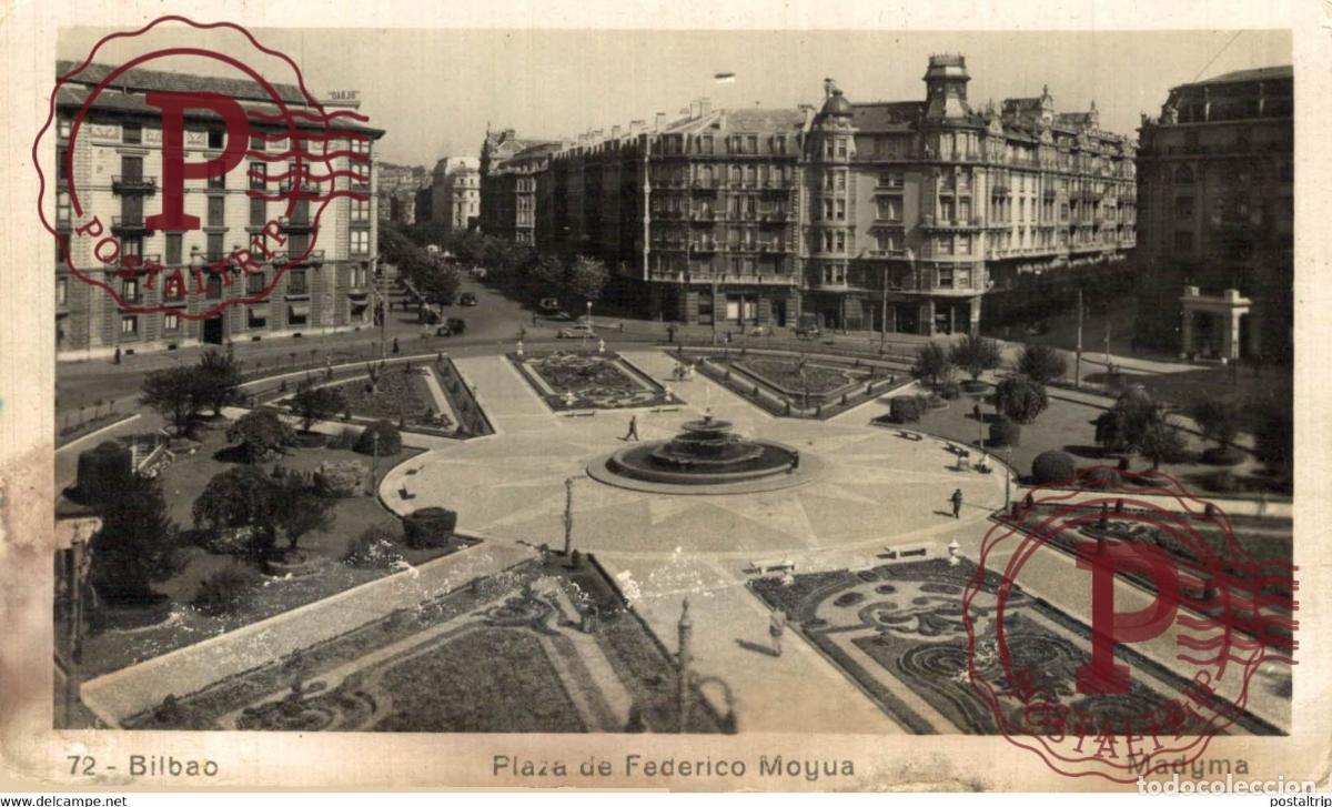 Postales: BILBAO. PLAZA DE FEDERICO MOYUA