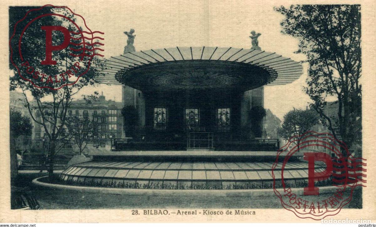 Postales: BILBAO. ARENAL. KIOSKO MUSICA