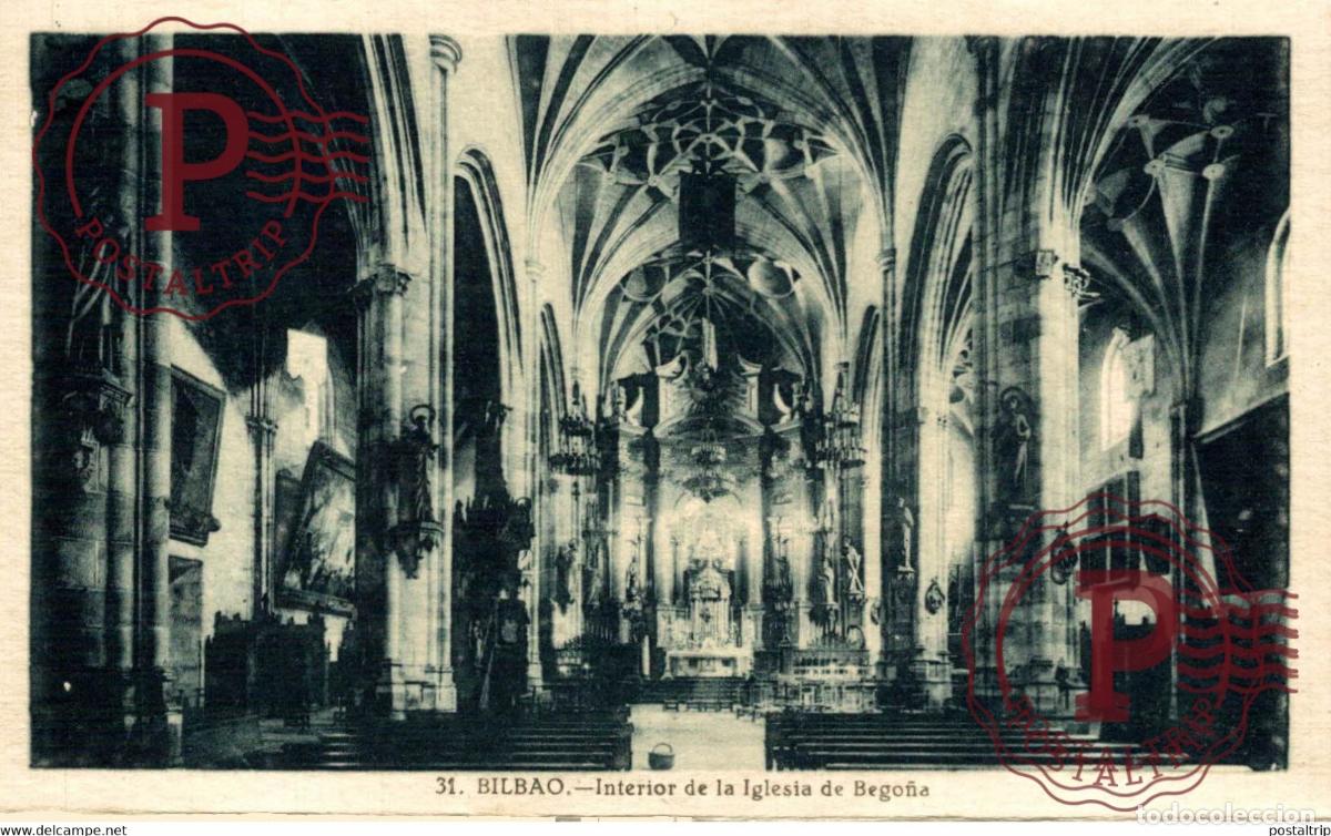 Postales: BILBAO, INTERIOR DE LA IGLESIA DE BEGO&Ntilde;A. VIZCAYA PAIS VASCO ESPA&Ntilde;A