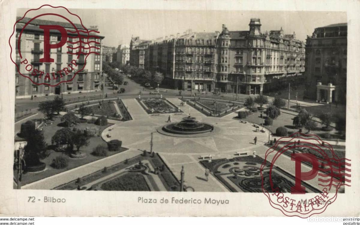 Postales: BILBAO- PLAZA DE FEDERICO MOYUA. VIZCAYA PA&Iacute;S VASCO ESPA&Ntilde;A ESPAGNE