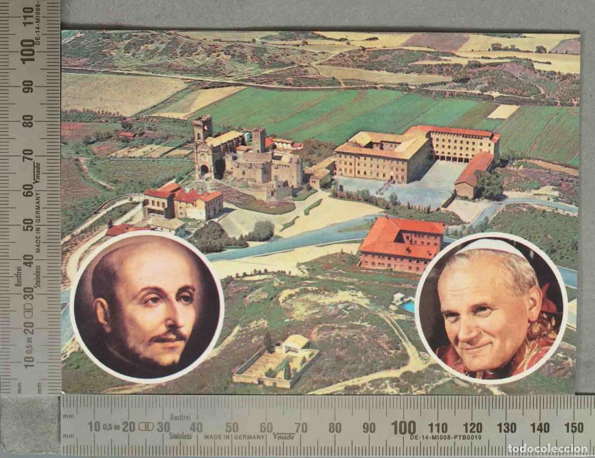 Postales: POSTAL. Loyola Guip&uacute;zcoa y Javier Navarra - Visita de Juan Pablo II Papa -